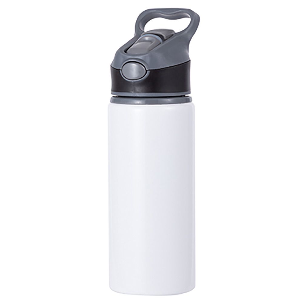 20oz ALUMINUM WATER BOTTLE WITH STRAW - BLACK